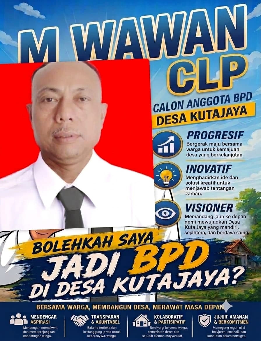 M. Wawan Siap Maju dalam Pemilihan BPD Desa Kutajaya, Berkomitmen Kawal Program Demi Kesejahteraan Warga