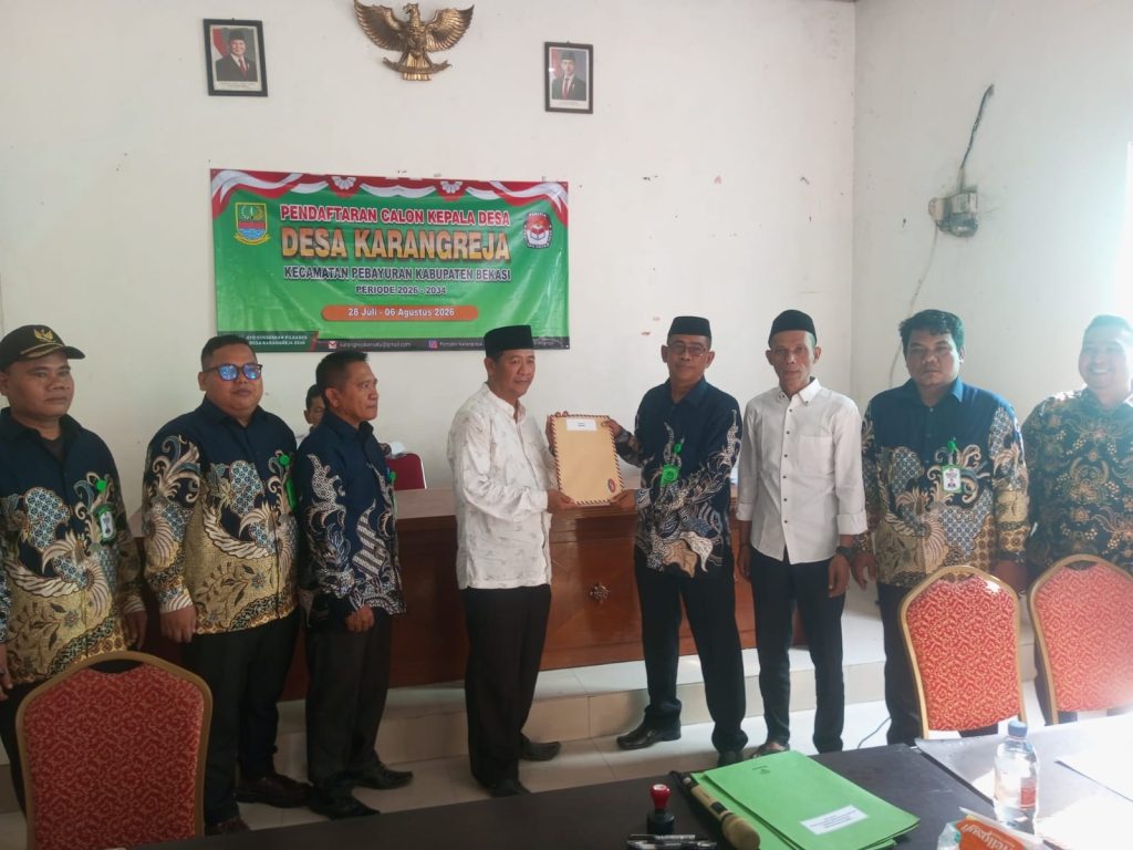 BANG BAHRUDIN RESMI DAFTAR SEBAGAI BAKAL CALON KEPALA DESA KARANGREJA PERIODE 2026–2034     Berkas Persyaratan Dinyatakan Lengkap, Ajak Warga Jaga Persatuan Jelang Pilkades   
