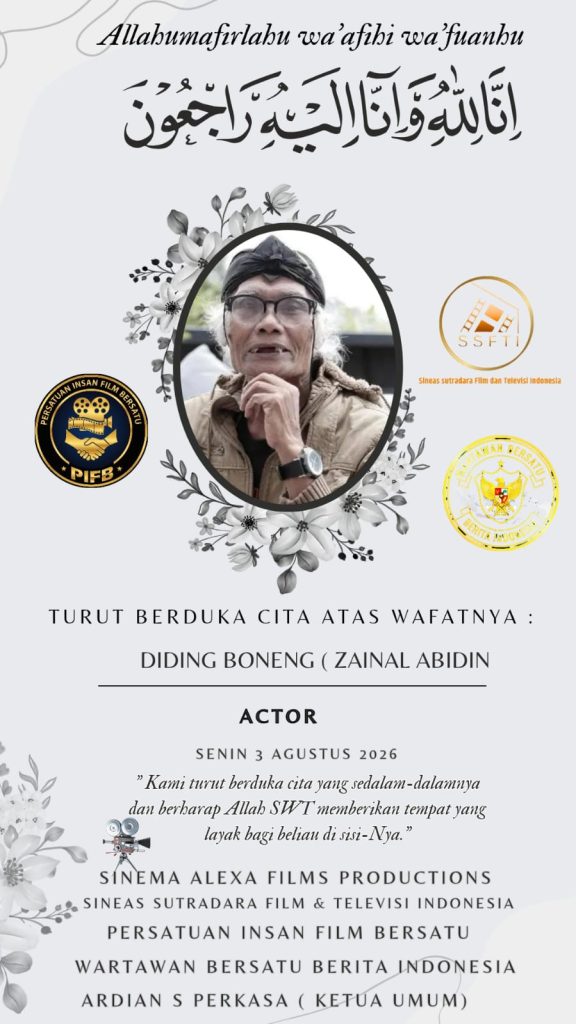Aktor Senior Diding Boneng Meninggal Dunia, Ardian S. Perkasa: Dunia Perfilman Kehilangan Sosok Berdedikasi