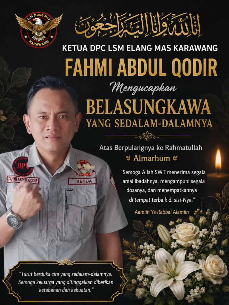 Ketua DPC LSM ELANG MAS Karawang Panjatkan Doa, Sampaikan Belasungkawa atas Wafatnya Ketua DPC LSM ELANG MAS Majalengka