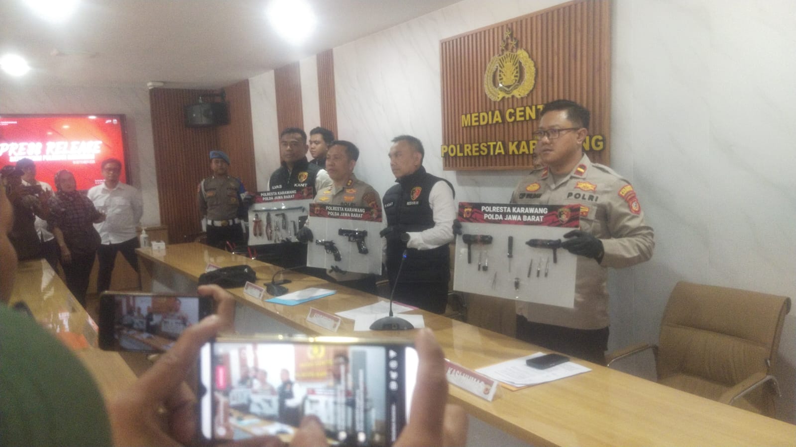 Satreskrim Polresta Karawang Ungkap Sejumlah Kasus Curanmor, 4 Terduga Pelaku Diamankan